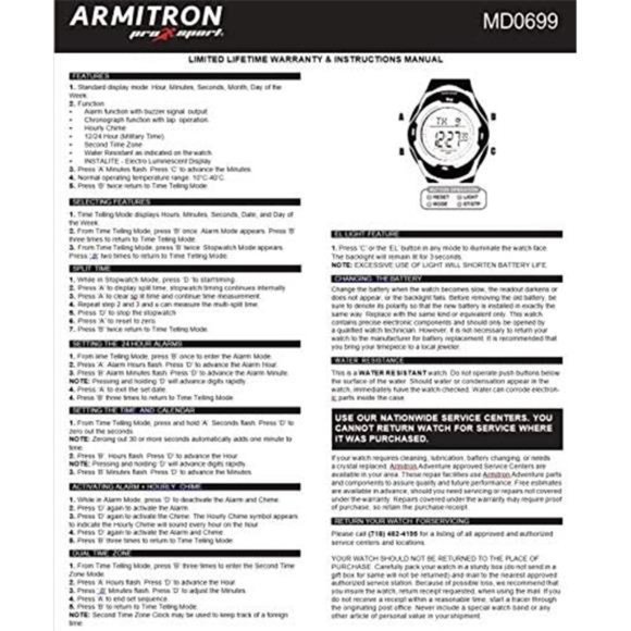 Armitron Sport Women's 45/7012 Digital Chronograph Resin Strap Watch - Picture 4 of 6